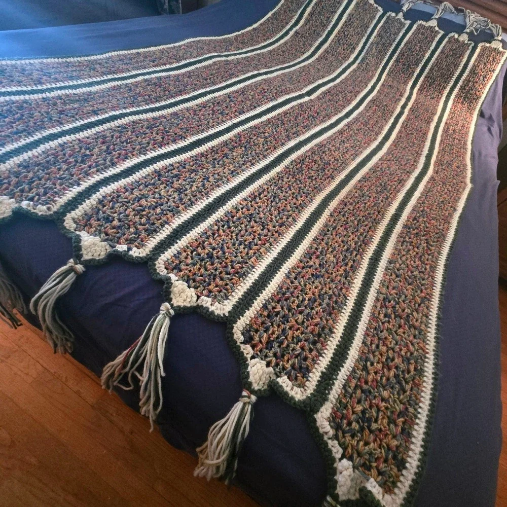 Handmade crochet striped